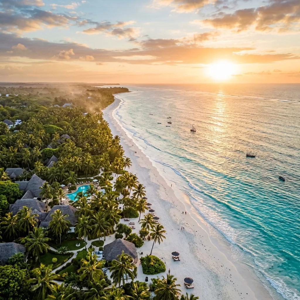 Diani Beach Aerial View
